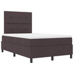 vidaXL Lit à ressorts avec matelas Marron foncé 120 x 190 cm tissu