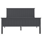 vidaXL Cadre de lit Gris Bois de pin massif 160x200 cm