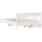 vidaXL Cadre de lit sans matelas blanc 140x200 cm bois de pin massif