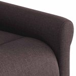 vidaXL Fauteuil de massage inclinable Marron foncé Tissu