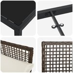 vidaXL Ensemble de salle à manger pour jardin 3 Pièces Marron Poly rotin