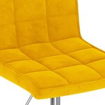 vidaXL Chaises à manger pivotantes lot de 6 jaune moutarde velours