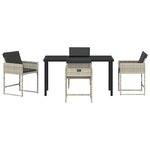 vidaXL Ensemble de salle à manger pour jardin 5 Pièces Gris clair