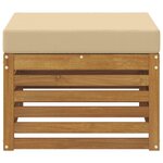vidaXL Pouf d'Extérieur Bois d'Acacia Massif Naturel