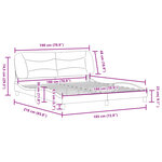 vidaXL Cadre de lit sans matelas gris clair 180x200 cm tissu