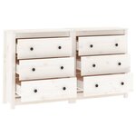 vidaXL Buffet Blanc 140x35x80 cm Bois massif de pin