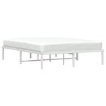 vidaXL Cadre de lit métal blanc 135x190 cm