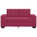 Canapé Loveseat vidaXL Rouge Vin 120 cm en Velours