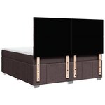 vidaXL Sommier à lattes de lit avec matelas Marron foncé 200x200 cm