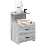vidaXL Tables de chevet 2 pièces avec 2 tiroirs Gris Sonoma 40 x 36 5 x 62 cm