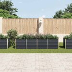 vidaXL Lit surélevé de jardin Anthracite 320x80x77 cm Acier galvanisé
