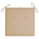 vidaXL Chaises de jardin lot de 2 avec coussins Bois de teck massif