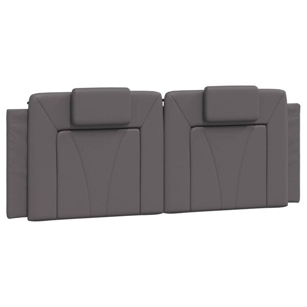 vidaXL Coussin de tête de lit Viana gris 120 cm similicuir