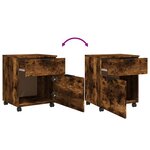 vidaXL Classeur mobile avec roues Chêne fumé 45x38x54 cm Bois