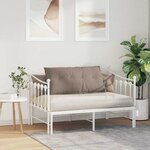 vidaXL Coussin de Dos Taupe 100 x 50 cm Tissu en microfibre