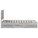vidaXL Cadre de lit Gris Sonoma 90 x 200 cm Bois Ingénierie