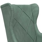 vidaXL Fauteuil Vert Mer Velours