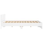 vidaXL Cadre de lit avec tête de lit blanc 200x200 cm
