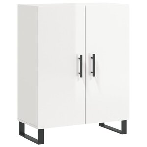 vidaXL Buffet Blanc brillant 69 5x34x90 cm Bois d'ingénierie