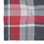 vidaXL Chaises de jardin lot de 4 et coussins à carreaux rouge Teck