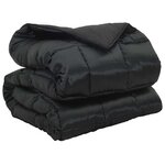 vidaXL Duvet d'hiver 135 x 220 cm 450 g/m² Noir