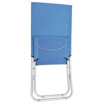 vidaXL Chaises de plage pliables 2 Pièces Bleu Tissu