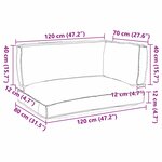 vidaXL Set de coussins de palette 3 Pièces Noir 120 x 80 x 12 cm