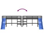vidaXL Lit mezzanine d'enfants sans matelas avec toboggan 80x200 cm