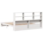 vidaXL Lit bibliothèque sans matelas blanc 180x200 cm bois pin massif