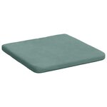 vidaXL Coussins de siège 4 Pièces Vert Mer 40 x 40 x 3 cm Velours