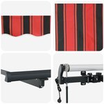 vidaXL Auvent Rétractable orange et marron 600 × 300 cm tissu