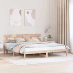 vidaXL Cadre de lit Marron 180 x 200 cm Bois de pin massif