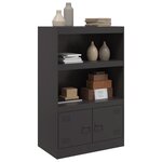 vidaXL Buffet noir 67x39x107 cm acier