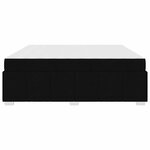vidaXL Cadre de lit avec matelas Noir 200 x 200 cm tissu