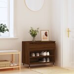 vidaXL Armoire à chaussures Chêne marron 70x36x60 cm Bois d'ingénierie