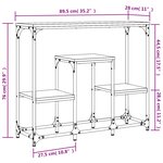 vidaXL Table console chêne sonoma 89 5x28x76 cm bois d'ingénierie