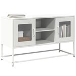 vidaXL Meuble TV blanc 100 5x39x60 5 cm acier
