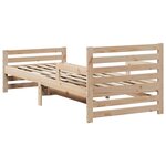 vidaXL Cadre de lit Marron 80 x 200 cm Bois d'ingénierie