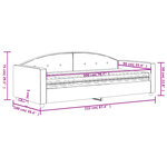 vidaXL Lit de jour avec matelas gris clair 90x200 cm velours