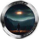 Pièce de monnaie en Argent 2000 Francs g 62.2 (2 oz) Millésime 2025 We Are Not Alone UFO AND HUMAN IN WILDERNESS