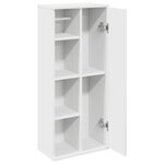vidaXL Meuble de salle de bain avec porte-rouleau blanc 39x22x90 cm