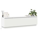 vidaXL Meuble TV avec LED Blanc 180 x 38 x 49 cm Bois d'ingénierie