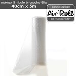 Lot de 20  Rouleaux de film bulle d'air largeur 40 cm x longueur 5 mètres - gamme Air'Roll STRANDARD