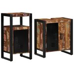 vidaXL Ensemble de mobilier de salle de bain avec étagère 2 Pièces