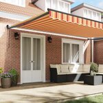 vidaXL Auvent Rétractable Crème 500 × 300 cm Tissu et Métal