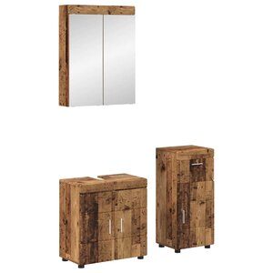 vidaXL Ensemble de mobilier de salle de bain TULUM Bois ancien