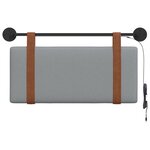 vidaXL Tête de lit suspendue Avec lumière LED Gris clair PU antique