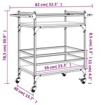 vidaXL Chariot de cuisine chêne marron 82x40x78 5 cm bois d'ingénierie