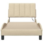 vidaXL Cadre de lit sans matelas crème 80x200 cm tissu