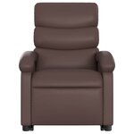 vidaXL Fauteuil inclinable marron similicuir